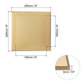 PATIKIL 6x6 inch(150x150mm) Self-Adhesive Access Panel, ABS Plumbing Access Doors Easy Wall Hole Cover for Drywall Plumbing Electrical Cables Wiring, Gold Tone