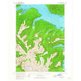YellowMaps Sitka B 4 AK topo map, 1:63360 Scale, 15 X 15 Minute, Historical, 1951, Updated 1965, 20.9 x 17 in - Polypropylene