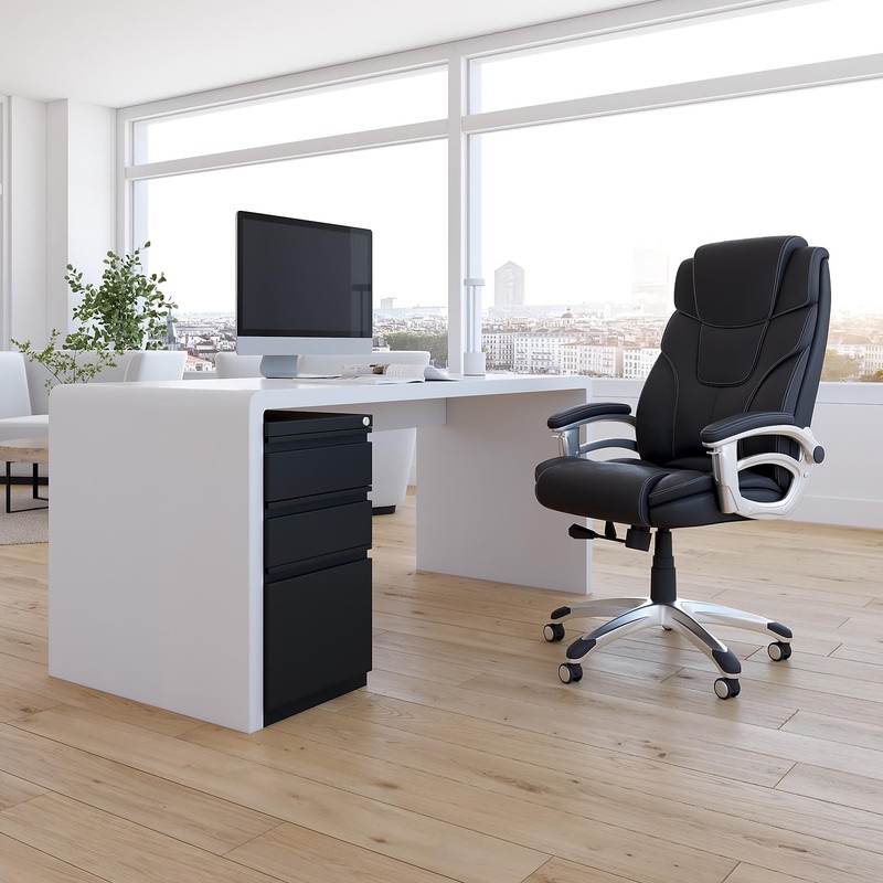 STAPLES 3-Drawer Vertical File Cabinet, Letter Size Documents, Lockable, 19.88"