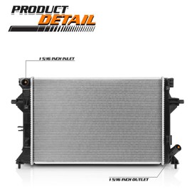 M-AUTO Aluminum Factory Style Radiator Replacement for 2018 2019 18 19 Hyundai Elantra GT with 2.0L Engine Automatic Manual Transmission DPI 13609
