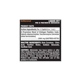 Liquid-Vet K9 Pre & PostBiotic Advanced (Allergy-Friendly Unflavored, 8oz/2Pack)