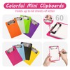 Pack of 8 Mini Clipboards 10 x 15 cm, Coloured