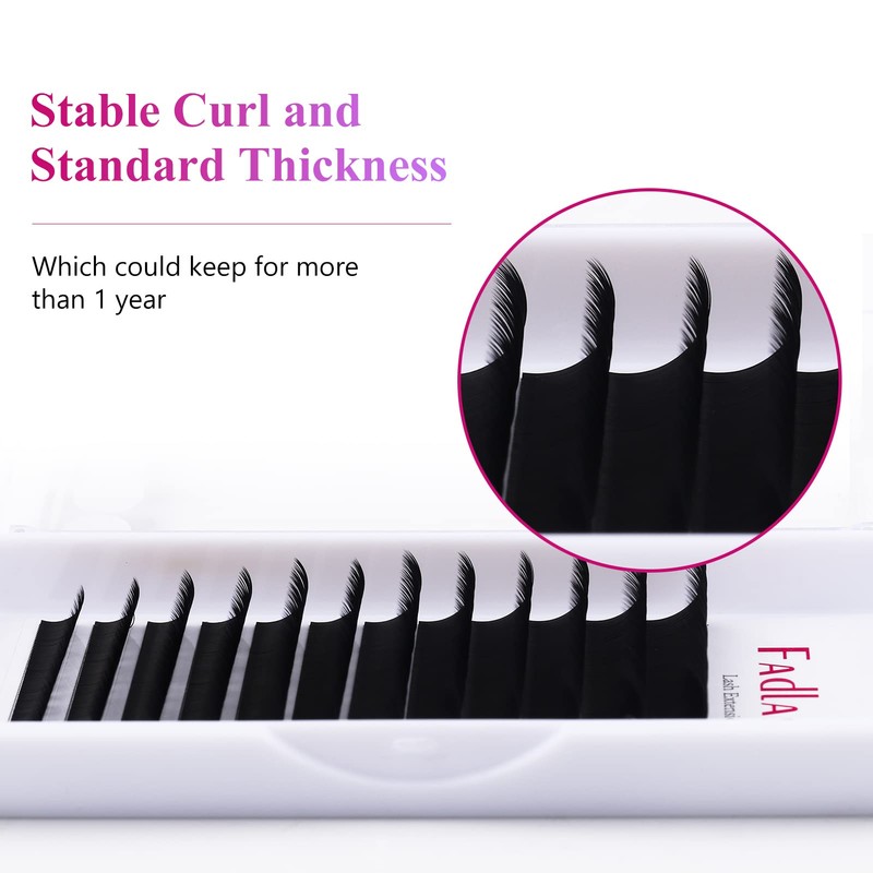 FADLASH Individual Classic 1:1 Eyelash Extension 0.15mm D Curl 9-17mm
