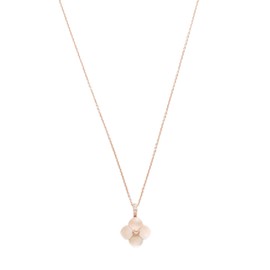 Vendome Boutique Shell Flower Reversible Necklace, F, Metal, No Gemstone