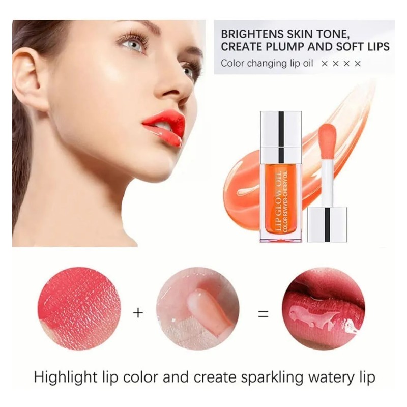 Ibcccndc Sexy Plump Lip Glow Oil Crystal Jelly Hidratante