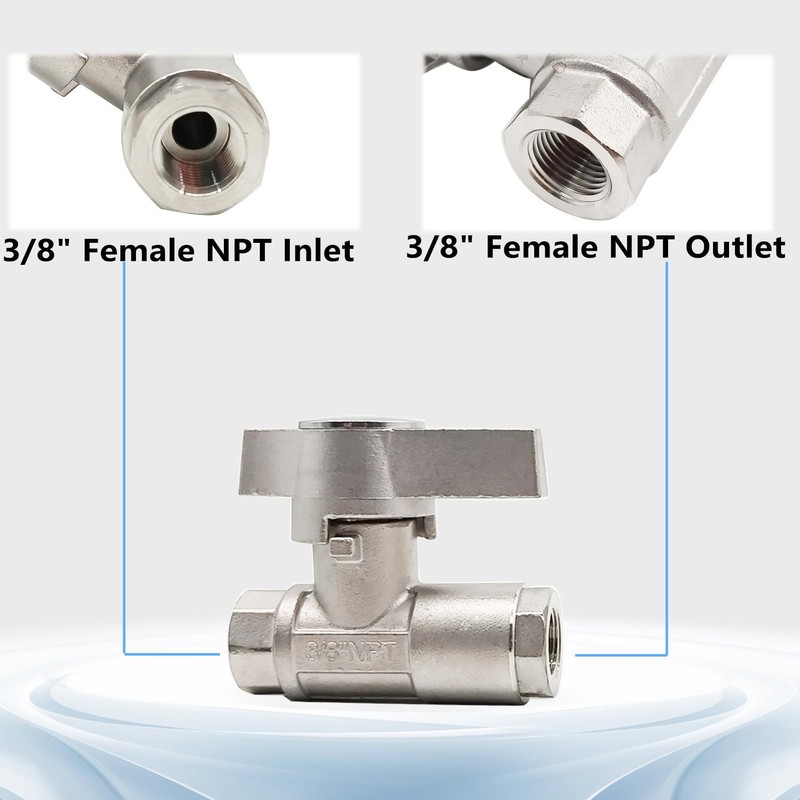 Geife High Pressure Washer Ball Valve Kit, 3/8 Inch Quick