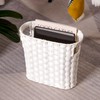 Wicker Waste Basket with Built-in Handles, Multifunctional Mini Basket for
