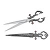Wuu Jau H-6010-CH Renaissance Medieval Scissors Dagger, 11", Silver
