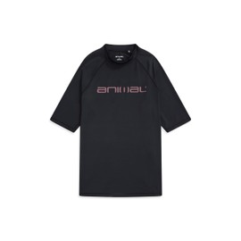 Animal Kai Mens Rash Vest - Quick Dry, Lightweight Top with UPF 50+, Chlorine & Saltwater Resistant - for Beach & Swim Jet Black M