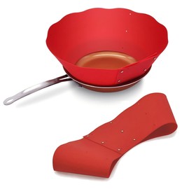 Pantalla Universal contra Salpicaduras, Protector de Salpicaduras de Sartén Ajustable de Silicona Antisalpicaduras de Aceite para Estufa y Sartén