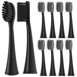 YMPBO Cabezales de Repuesto para Cepillo de Dientes Eléctrico Burst, [10 Cabezales de Repuesto + 30 Púas de Hilo + 1 Soporte] para Cepillo de Dientes Burst Sonic, Diseño de Cerdas de Limpieza Profunda