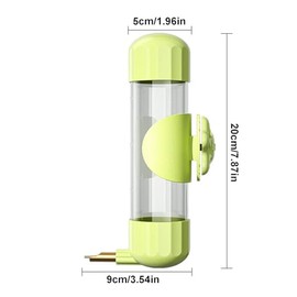 Dispensador de agua para jaula de pájaros, botella de agua para pájaros | Comedero de agua para pájaros de 200 ml, dispensador de loros | Diseño de percutor transparente para alimentador de agua para