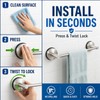 Adjustable Suction Cup Towel Bar, 11.3-22.17 Inch Brushed Nickel