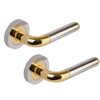 Excel DH3630 Orbit Passage Door Handles on Round Rose, Duel
