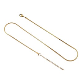 Generic SukAmi Snake Chain Necklace Women 18K Gold Plated Snake Chain Gold Choker Stainless Steel Jewelry