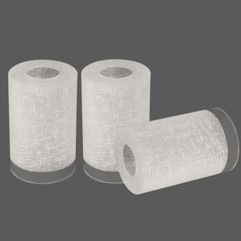 Voguad White Linen Frosted Glass Cylinder Lamp Shade with 1 5/8 Inch Fitter, Light Fixture Replacement Globe or Cover for Mini Pendant Light,Wall Sconce,Chandelier, 3 Pack