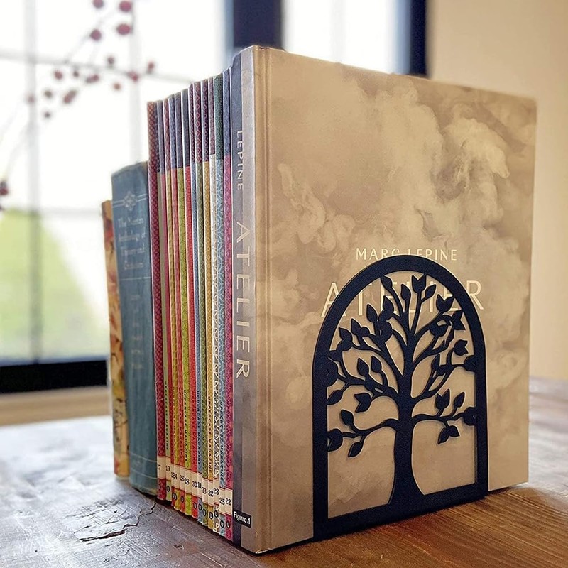 Bookend Bookstand, Book Stand, Non Slip Bookstand, Metal Tabletop, L-Shaped,