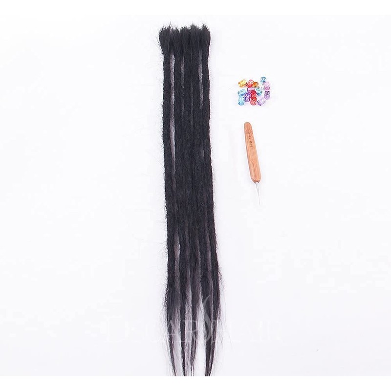 100% Real Hair Dreadlock Extensions 20 Inch 5 Strands/Pack Handmade