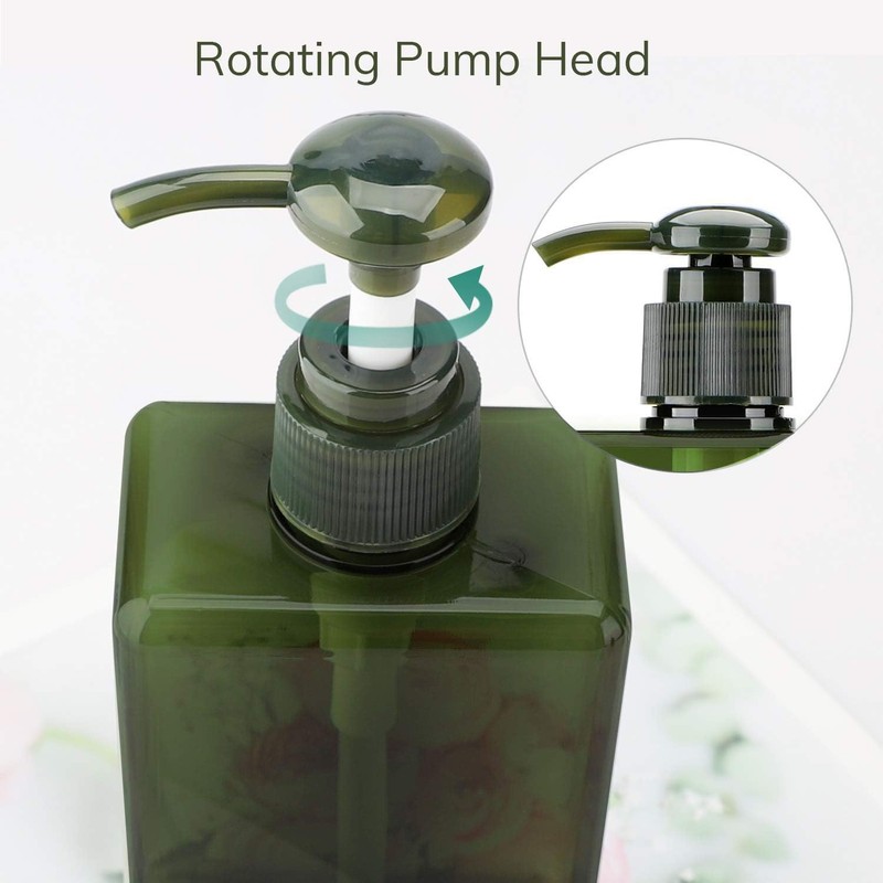 Empty Plastic Pump Bottles Dispenser,6Pcs 100ml Travel Pump Bottles Set,Refillable