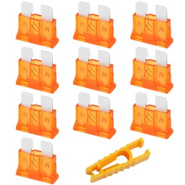 JatilEr Car Fuses Standard Blade 5 Amp, Standard Blade Fuses 10 Pcs, Automotive Replacement Fuses, Automotive Tools with 1 Fuse Puller for Car/Rv/Truck/Motorcycle/Boat