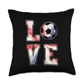 Soccer Player And Fan Gear Co Soccer Tie Dye Love Throw Pillow, 18x18, Multicolor