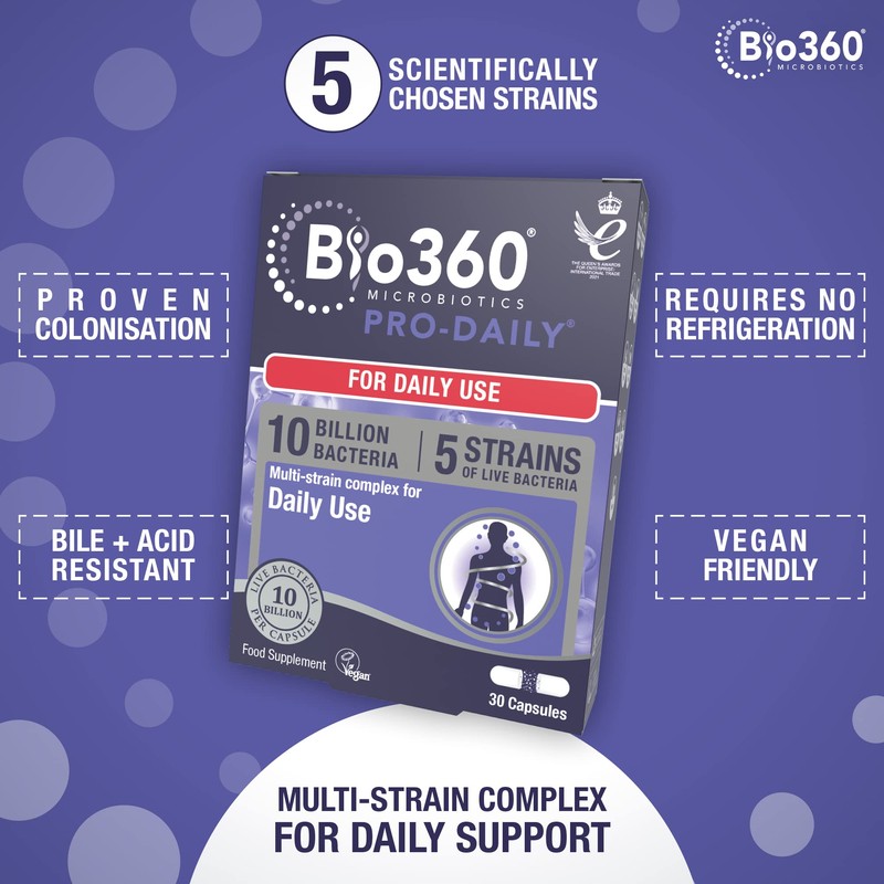Natures Aid Bio360 Pro-Daily (10 Billion Bacteria), from Natures Aid,