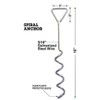 Mytee Products Hay Tarp Spiral Anchor Pins 16" | Galvanized