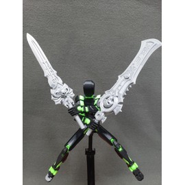 T13 Action Figure Set,Titan 13 Figure with Multiple Accessories,3D Printed Multi-Jointed Movable Figure,Dummy 13 Robot Action Figure,Collectors Desktop Decorations,Assembled Completed(Black Green)