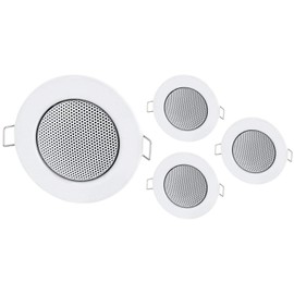 HAVA Pack of 4 Full Metal Built-in Speakers Halogen Design 60 mm