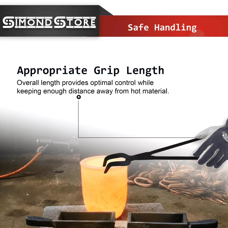SIMOND STORE 24" Hinged Tongs Foundry Crucibles Melting Casting Gold
