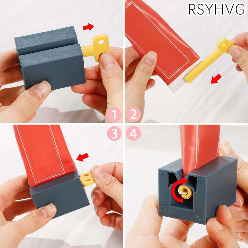 RSYHVG Toothpaste juicer, rolling tube extruder toothpaste holder holder with