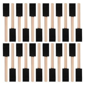 24 Pcs Sponge Brush, Foam Brush, Easy To Use Sponge Paint Brushes Diy Graffiti Sponge Brush Suitable for Kid Painting Production(Black)