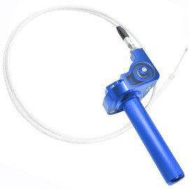 VUOZIP 7/8" 22mm CNC Twist Throttle Grip with Cable - Blue