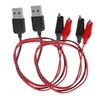 8PCS USB to Alligator Clip Adapter Cable Male USB to