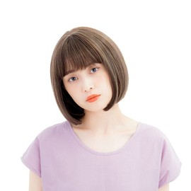 LINEASTORIA HEART BEAT Short Bob Wig, Full Wig, Bob Short (See Through Bang, Almond x Sheer Hazel)