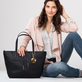 SwirlColor Tree of Life Keyring, Beautiful 7 Chakra Healing Crystal Tree of Life keychain Gemstone Lucky Pendant Keyrings with A Card for Couple Lover Mother and Friends - Gold