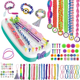 MEIVINES Friendship Bracelet Making Kit 189PCS Friendship Bracelet Craft Kit Bracelet Making Kit for Girls DIY Friendship Bracelet Arts and Craft Kit Birthday Present for Teen Girls (White)