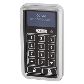 ABUS HomeTec Pro Bluetooth Keypad CFT3100 - Code Keypad to Open the Front Door - for the HomeTec Pro Bluetooth Door Lock Unit CFA3100 - Silver