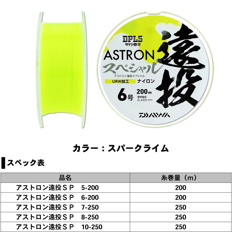 Daiwa Nylon Line, Astron Far Cast Special, No. 668.6 ft