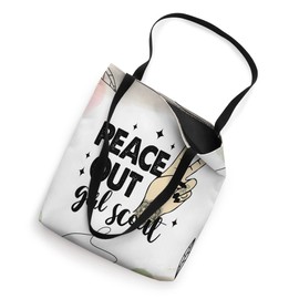 Peace Out Girls Scout Proud Scout Leader Scout Spirit Tote Bag