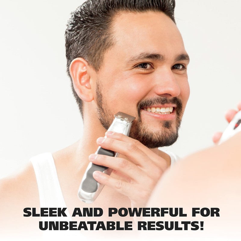 Wahl Groomsman Rechargeable Beard Trimmer kit for Mustaches, Nose Hair,