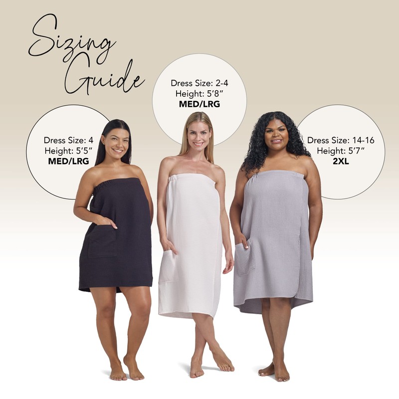 Boca Terry Spa Wrap, Waffle Spa Towel Wrap for Women,
