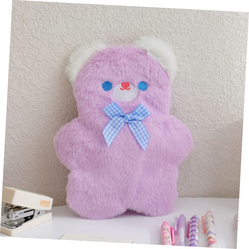 jojofuny 2Pcs Plush Pencil Case Cute Bear Design Pencil Pouch