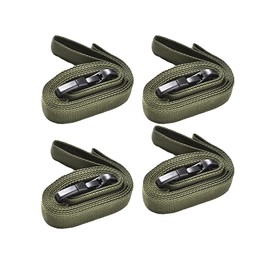 Alnicov Backpack Accessories Strap Luggage Straps Blanket Strap Sleeping Bag Strap Adjustable Heavy Duty with Quick Release Buckle for Outdoor Camping or Daily Use (Green, 4-Pack)