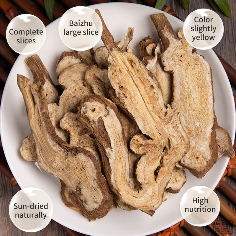 Hee Creek Atractylodes 白术 Bai Zhu10.58/300g Premium Cut Slices Bai