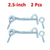Zinc-Plated Hook and Eye Latch with Spring Lock – 2.5"