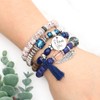 Branets Bohemian Beaded Bracelets Set Multilayer Stretch Tassel Bracelets Stackable