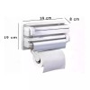 DARK BL Dispensador Triple De Papel 3n1 Cocina Aluminio