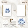 fZSZSD Chinoiserie Fall Pumpkin Spiral Notebook 5.5x8.3, Blue and White