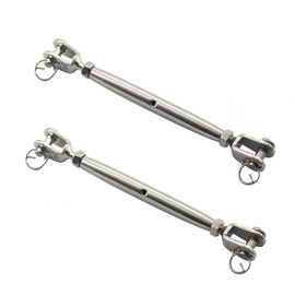 Medifier 2Pcs 304 Stainless Steel Rigging Screw Jaw Closed Body M6, Medifier Turnbuckle, Tensioner